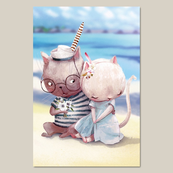 1. Cats on the beach